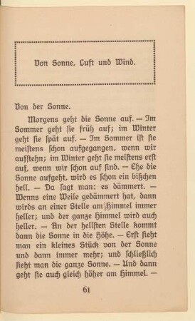Von Sonne, Luft und Wind
