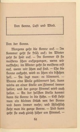 Von Sonne, Luft und Wind