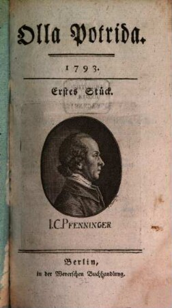 Olla potrida : eine Quartalschrift. 1793, 1793