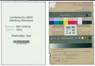 Entnazifizierung Karl Wiethoelter , geb. 05.08.1898 (Verwaltungsangestellter)