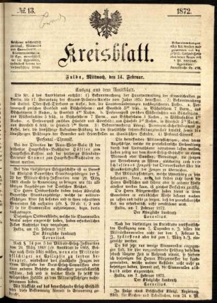 Ausgabe vom Mittwoch, den 14. Februar 1872.