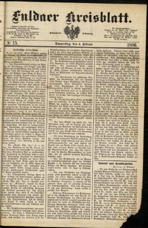 Ausgabe vom Donnerstag, den 04. Februar 1886.