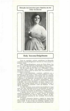 Nachlass der Kammersängerin Hedy Iracema-Brügelmann geb. Hänsel
