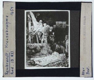 Rembrandt, Kreuzabnahme bei Fackelschein (Druck B083)
