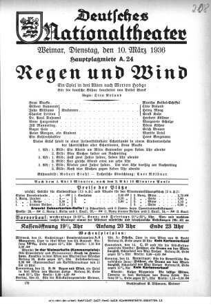 Regen und Wind
