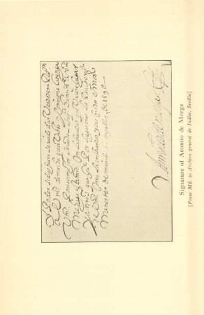 Signature of Antonio de Morga