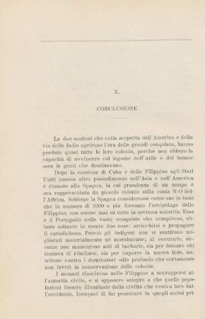 X. Conclusione