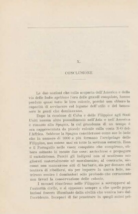 X. Conclusione