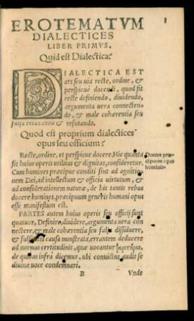 Erotematum Dialectices Liber Primus.