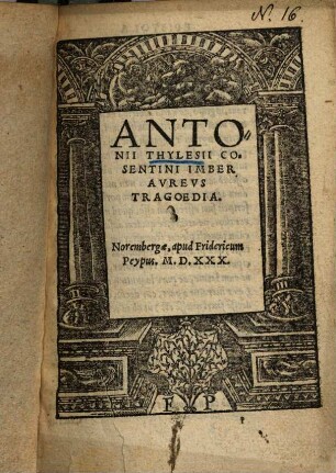 Imber aureus : tragoedia