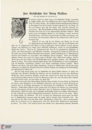 13: Zur Geschichte der Burg Nassau