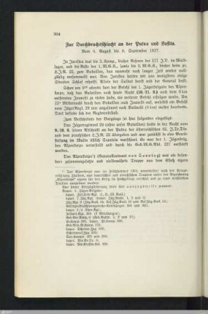 Zur Durchbruchsschlacht an der Putna und Susita