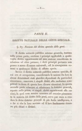 Parte II. Diritto naturale delle genti speciale