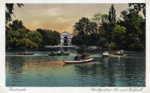 Postkartensammlung Weis mit Ansichten Karlsruhes. Festhalle