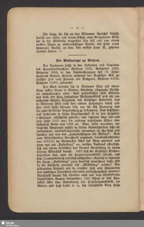 Die Wallanlage zu Biesern