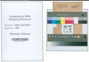 Entnazifizierung Andreas Reinhold , geb. 25.12.1889 (Lehrer)