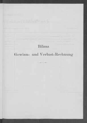 Bilanz / Gewinn- und Verlust-Rechnung