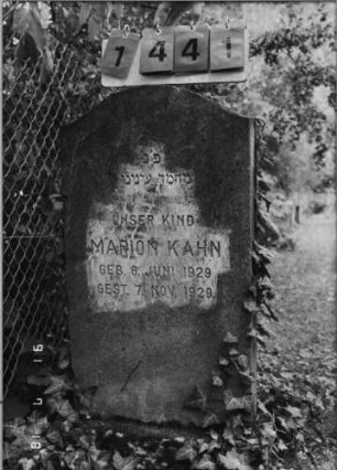 Grabstein 1441 [Hahn S. 241 Grab-Nr. 2212]