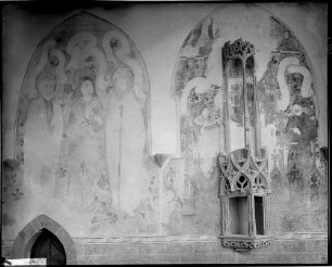 Wasenweiler Sankt Vituskapelle Chor Nordwand Sakristei Wandmalerei drei Apostel Petrus, Jakobus und Johannes (um 1492)