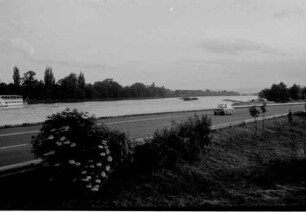 Erbach: Autostraße am Rhein, Richtung Rüdesheim