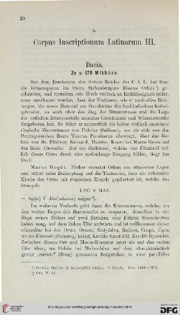 1: Zu Corpus Inscriptionum Latinarum III, [1]