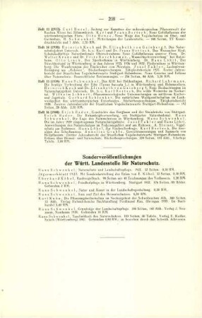 Sonderveröffentlichunge des Württ. Landesstelle für Naturschutz