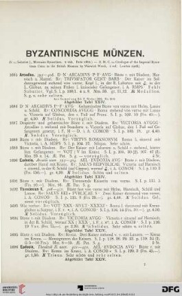 Byzantinische Münzen (Nr. 1685-1819)