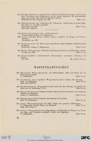 Wappenkartuschen (Nr. 426-460)