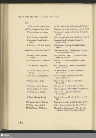 Die Farbaufnahmen in diesem Buch