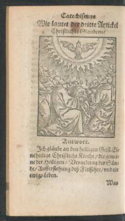Wie lautet der dritte Artickel Christliches Glaubens?