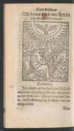 Wie lautet der dritte Artickel Christliches Glaubens?