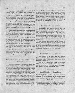 Nachrichten von neu entdeckten Alterthümern.