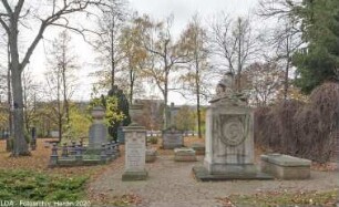 Invalidenfriedhof mit Resten der Grenzmauer und Grabstätten; Berlin, Mitte