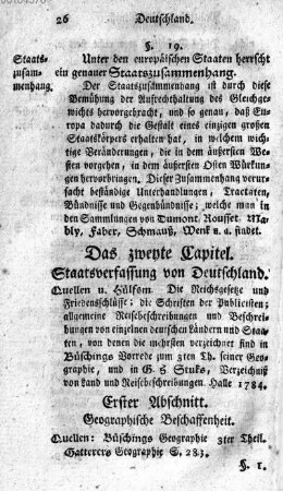Erster Abschnitt. Geographische Beschaffenheit