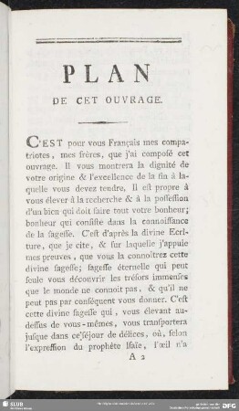 Plan De Cet Ouvrage