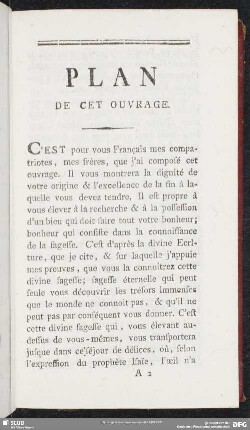 Plan De Cet Ouvrage