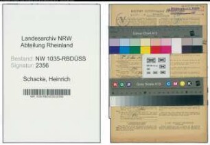 Entnazifizierung Heinrich Schacke , geb. 02.01.1909 (Werkmeister)