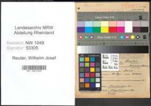 Entnazifizierung Wilhelm Josef Reuter , geb. 15.10.1898 (Elektromeister)