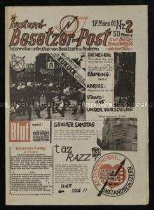 Zeitschrift der Berliner Hausbesetzerszene, 1. Jg. 1981, Nummer 2