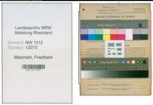Entnazifizierung Friedhelm Missmahl , geb. 03.10.1904 (Sekretaer)