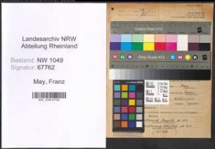 Entnazifizierung Franz May , geb. 15.02.1905 (Jagdaufseher)