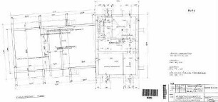Wertheim Glashütte: Fundamentplan, 1.Ausbau, Güterschuppen und Dienstgeb. Nebengeb.