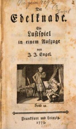 Der Edelknabe : Ein Lustspiel in einem Aufzuge
