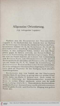 Allgemeine Orientierung