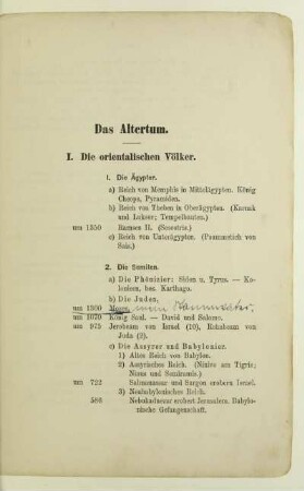 I. Die orientalischen Völker