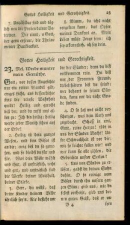 [7.] Gottes Heiligkeit und Gerechtigkeit Nr. 23 - 25
