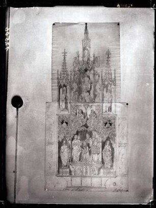 evangelische Stadtkirche; Hochaltar, Zeichnung