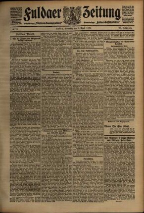 Dritte Ausgabe vom Samstag, den 03. April 1909.