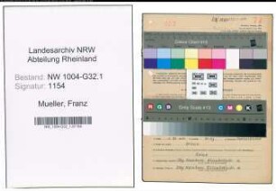 Entnazifizierung Franz Mueller , geb. 16.09.1897 (Vollziehungsbeamter)