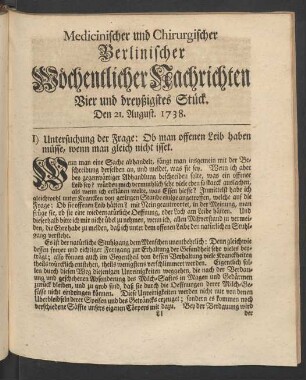 Vier und dreyssigstes Stück